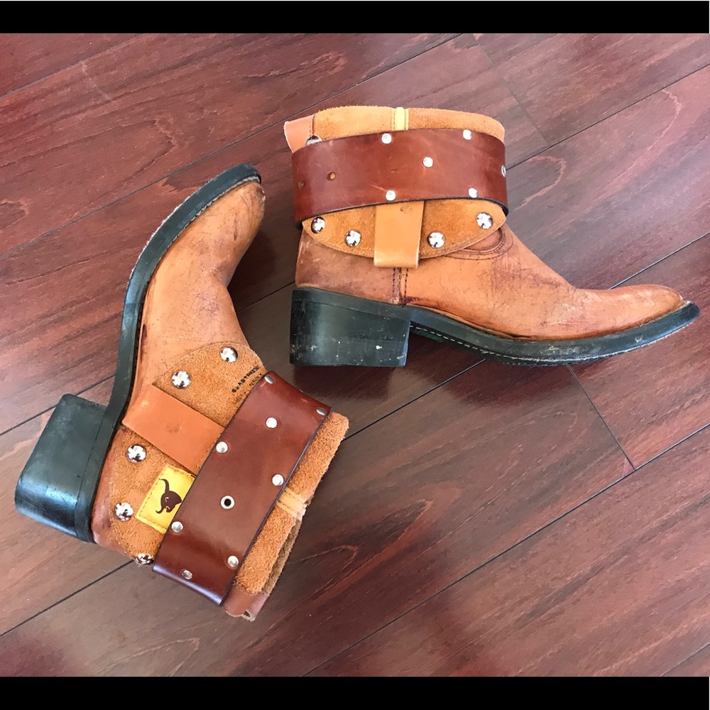 Distressed leather boots by Texas Steer 7 US Women